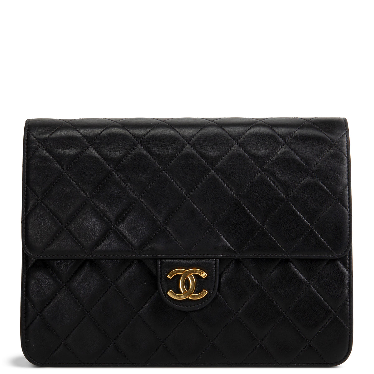 CHANEL Vintage Push Lock Single Flap