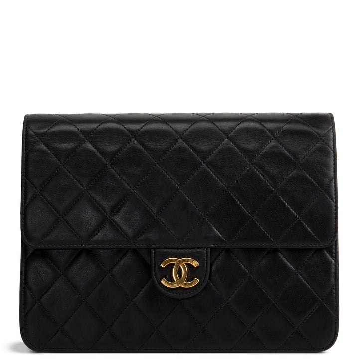 CHANEL Vintage Push Lock Single Flap