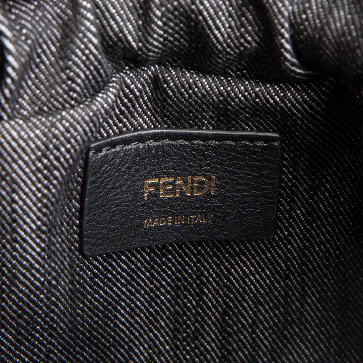 FENDI Small Zucca Denim Mama Baguette - Navy Blue