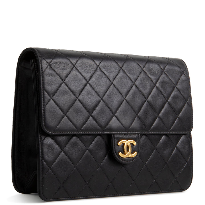 CHANEL Vintage Push Lock Single Flap