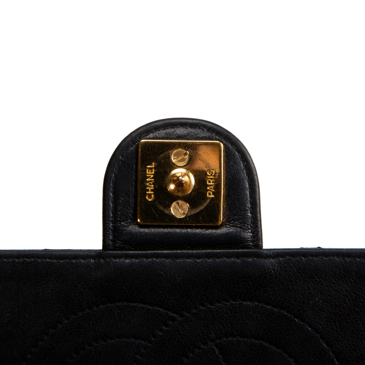CHANEL Vintage Push Lock Single Flap
