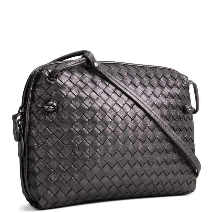 BOTTEGA VENETA Intrecciato Nodini Crossbody - Dark Grey