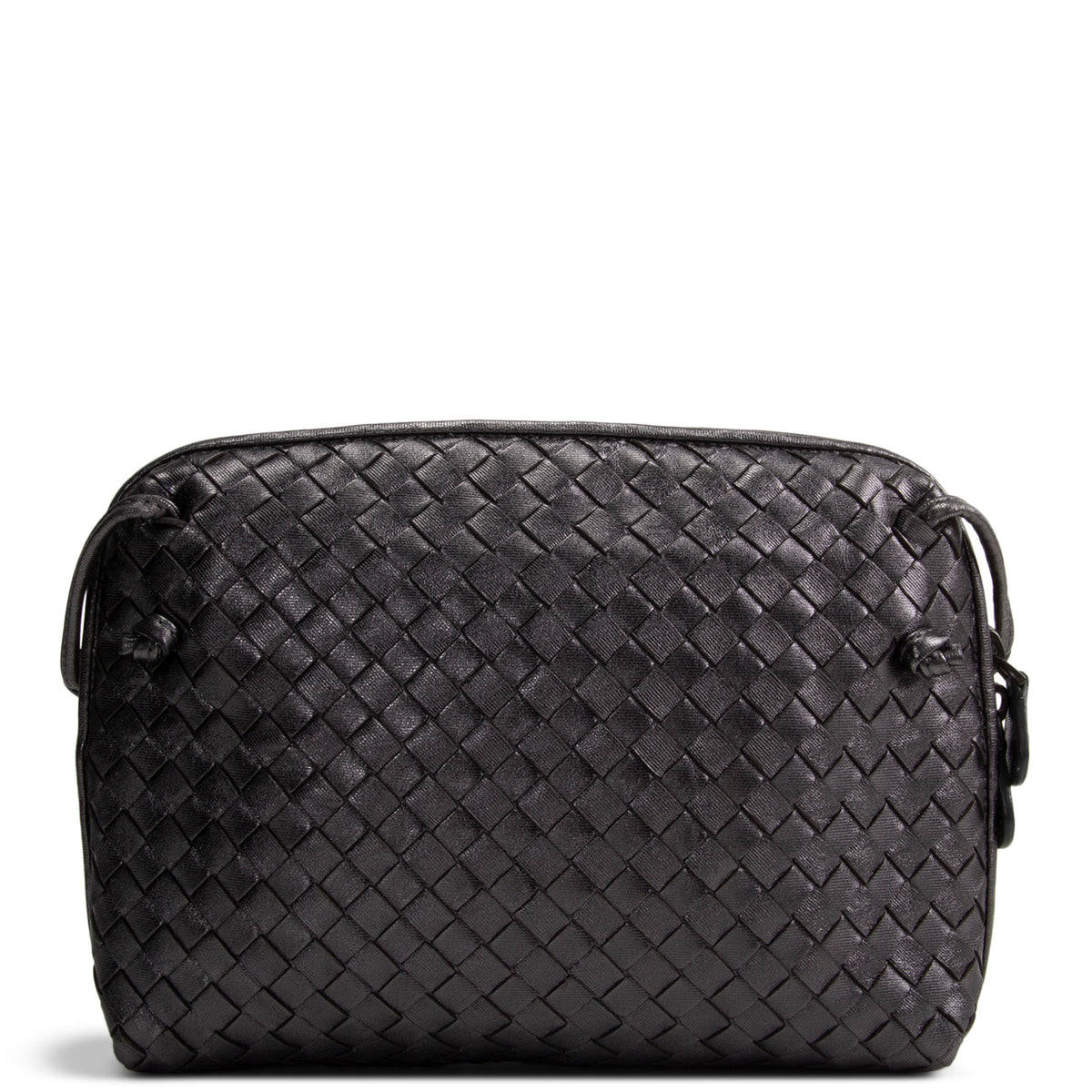 BOTTEGA VENETA Intrecciato Nodini Crossbody - Dark Grey
