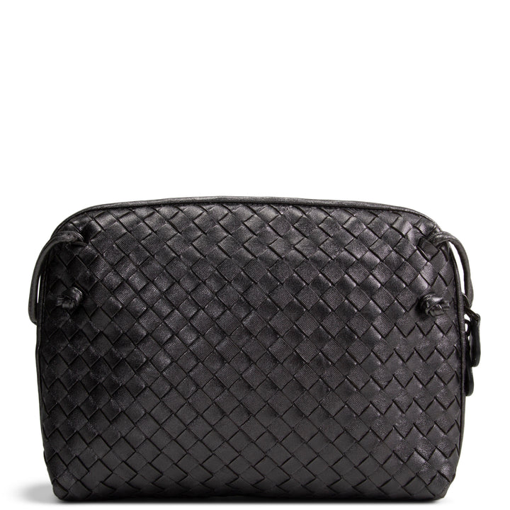 BOTTEGA VENETA Intrecciato Nodini Crossbody - Dark Grey
