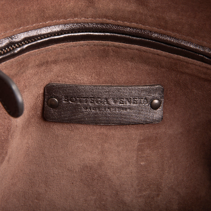 BOTTEGA VENETA Intrecciato Nodini Crossbody - Dark Grey