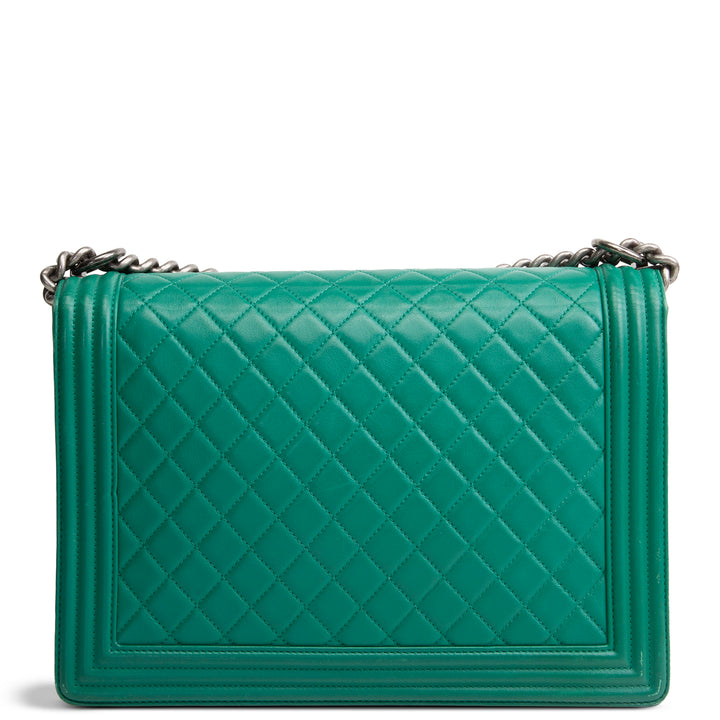 CHANEL Large Boy Bag - Green - OUTLET FINAL SALE