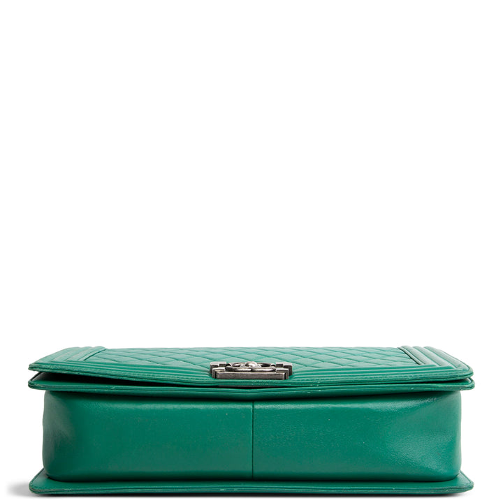 CHANEL Large Boy Bag - Green - OUTLET FINAL SALE