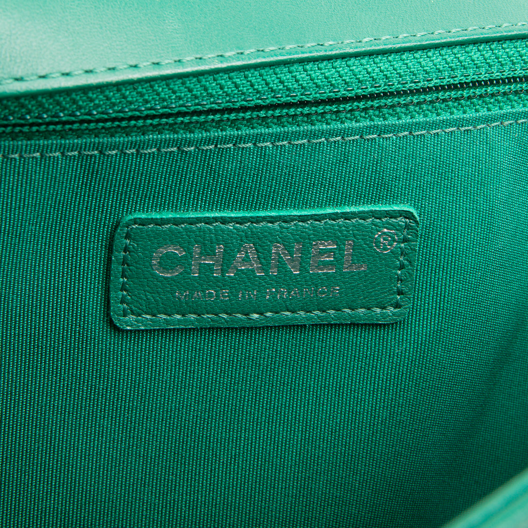 CHANEL Large Boy Bag - Green - OUTLET FINAL SALE