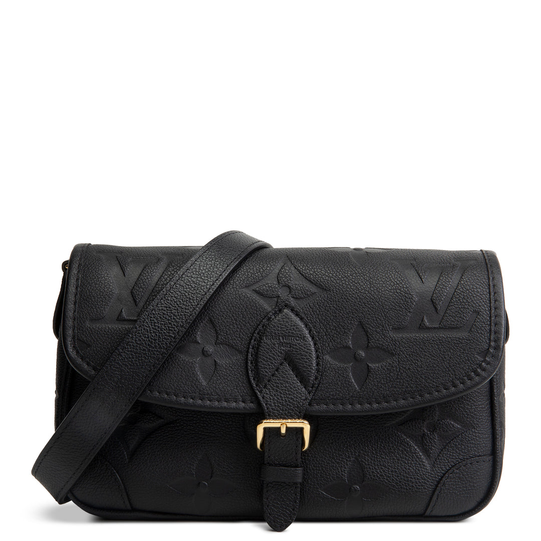 LOUIS VUITTON Monogram Empreinte Diane Shoulder Bag - Black