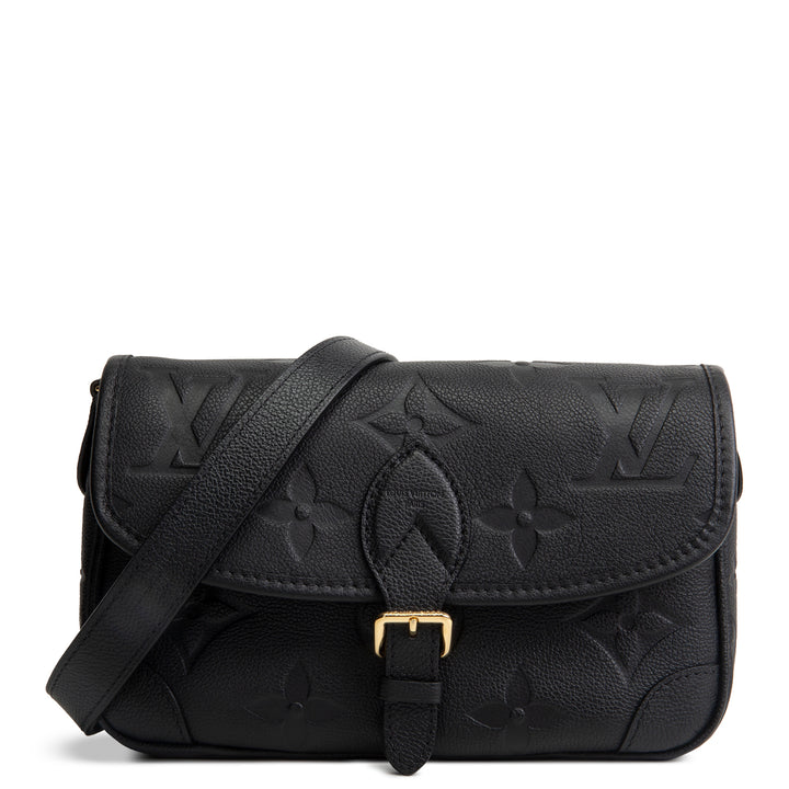 LOUIS VUITTON Monogram Empreinte Diane Shoulder Bag - Black
