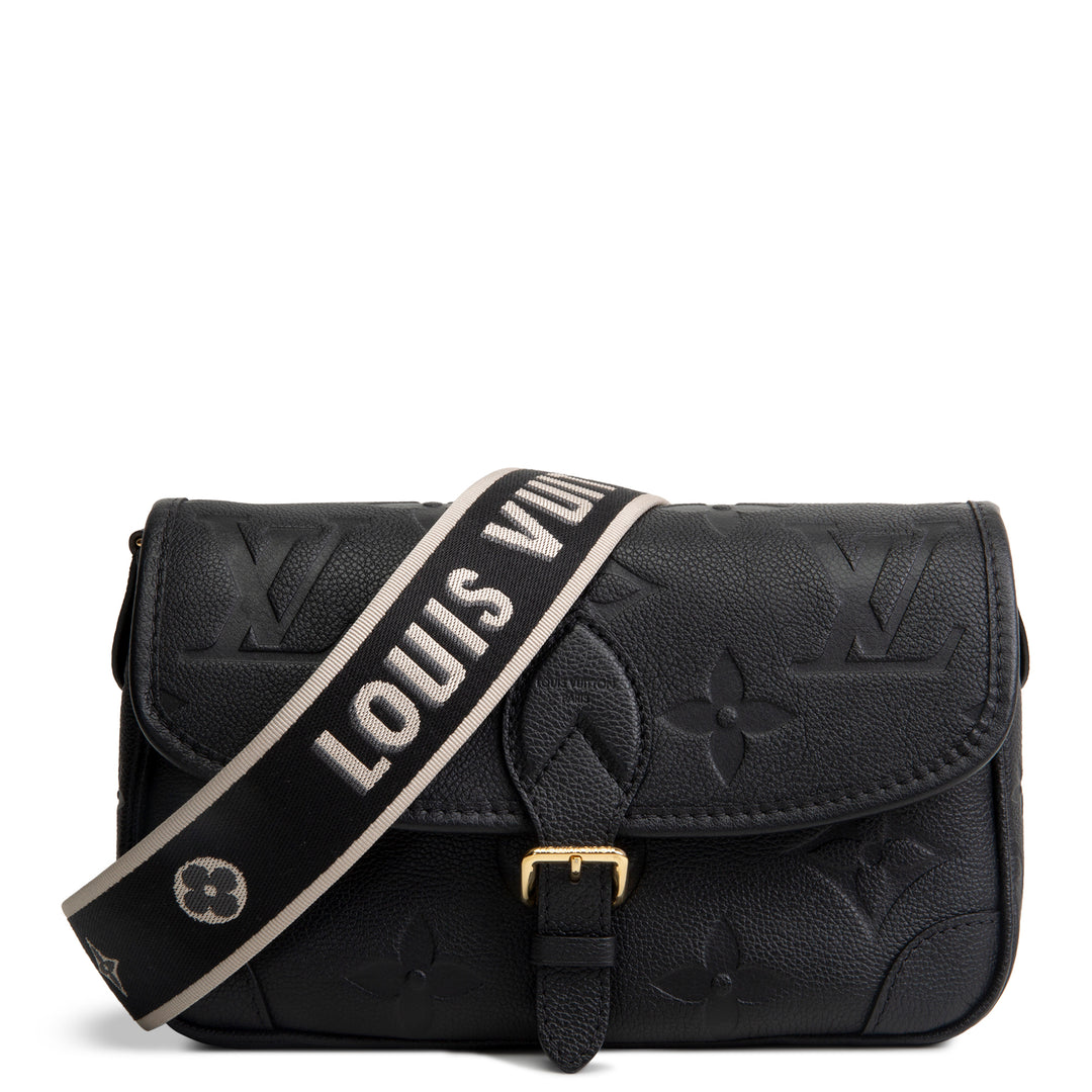 LOUIS VUITTON Monogram Empreinte Diane Shoulder Bag - Black