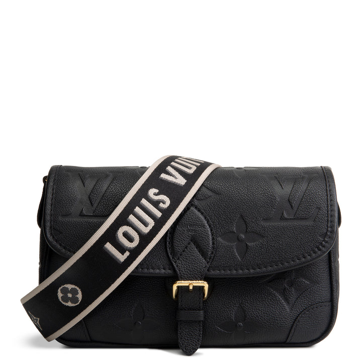 LOUIS VUITTON Monogram Empreinte Diane Shoulder Bag - Black