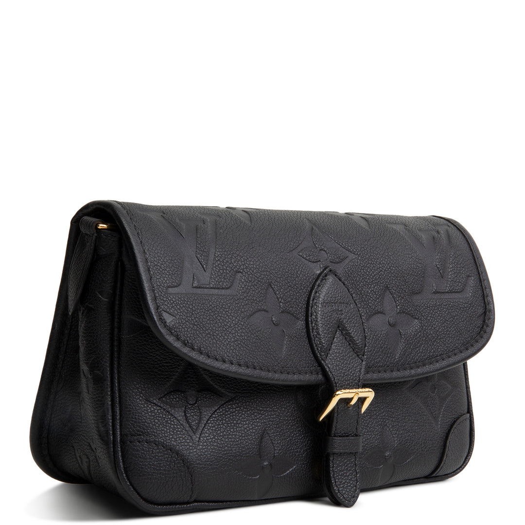 LOUIS VUITTON Monogram Empreinte Diane Shoulder Bag - Black