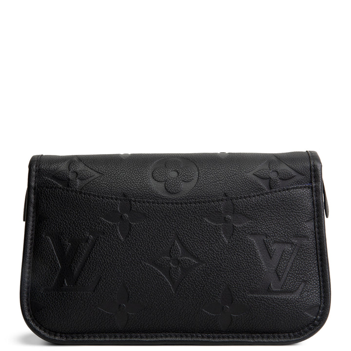 LOUIS VUITTON Monogram Empreinte Diane Shoulder Bag - Black