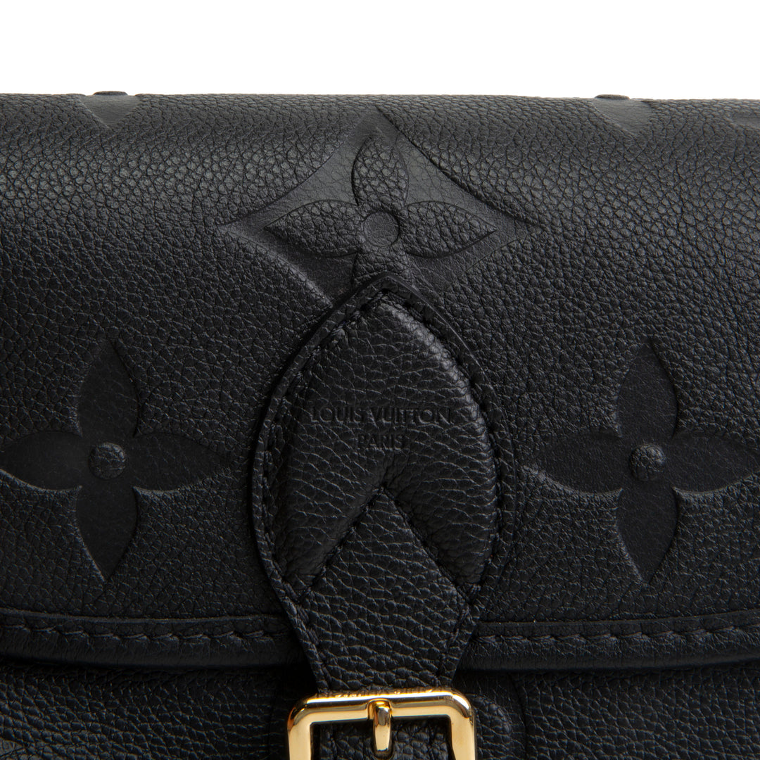 LOUIS VUITTON Monogram Empreinte Diane Shoulder Bag - Black
