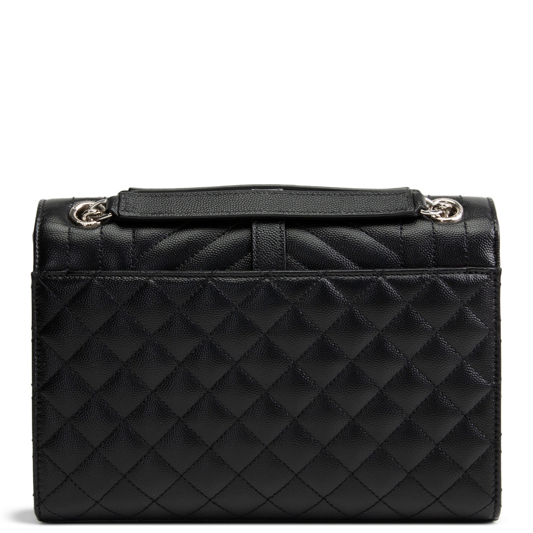 SAINT LAURENT Medium Triquilt Envelope Flap - Black