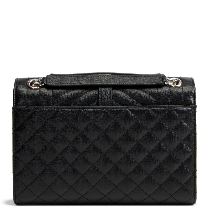 SAINT LAURENT Medium Triquilt Envelope Flap - Black