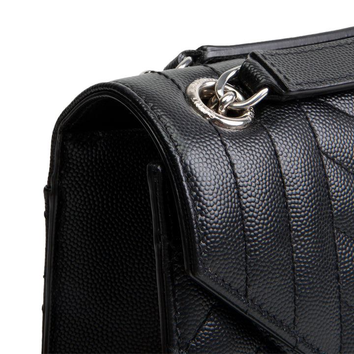 SAINT LAURENT Medium Triquilt Envelope Flap - Black