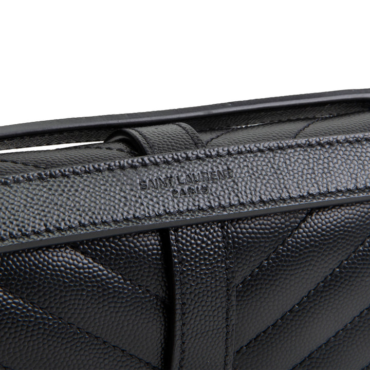 SAINT LAURENT Medium Triquilt Envelope Flap - Black