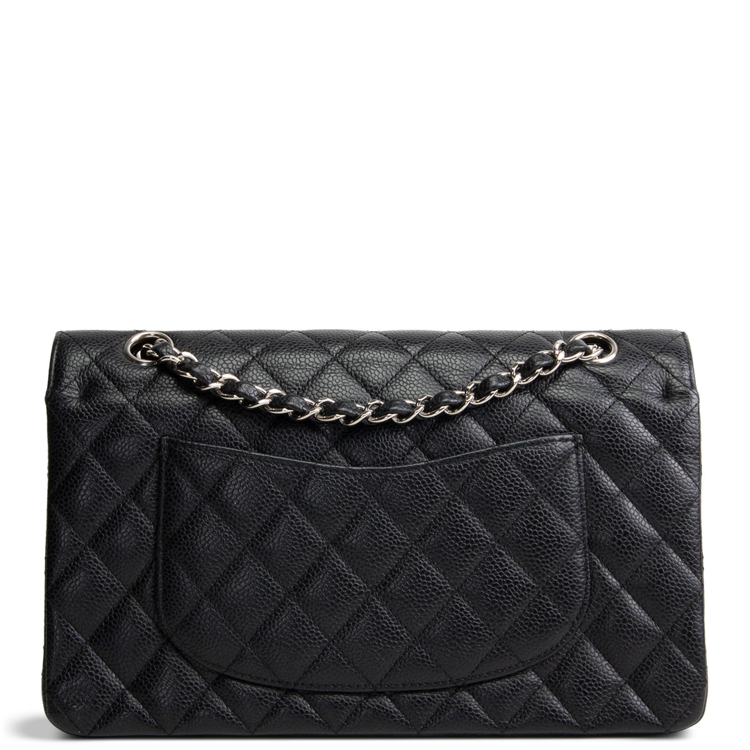 CHANEL Caviar Medium Double Flap Bag - Black
