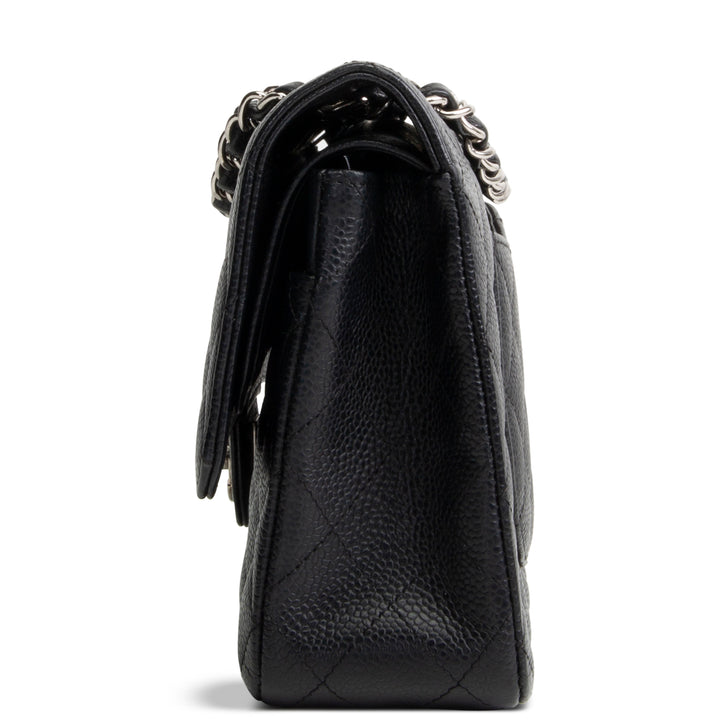 CHANEL Caviar Medium Double Flap Bag - Black