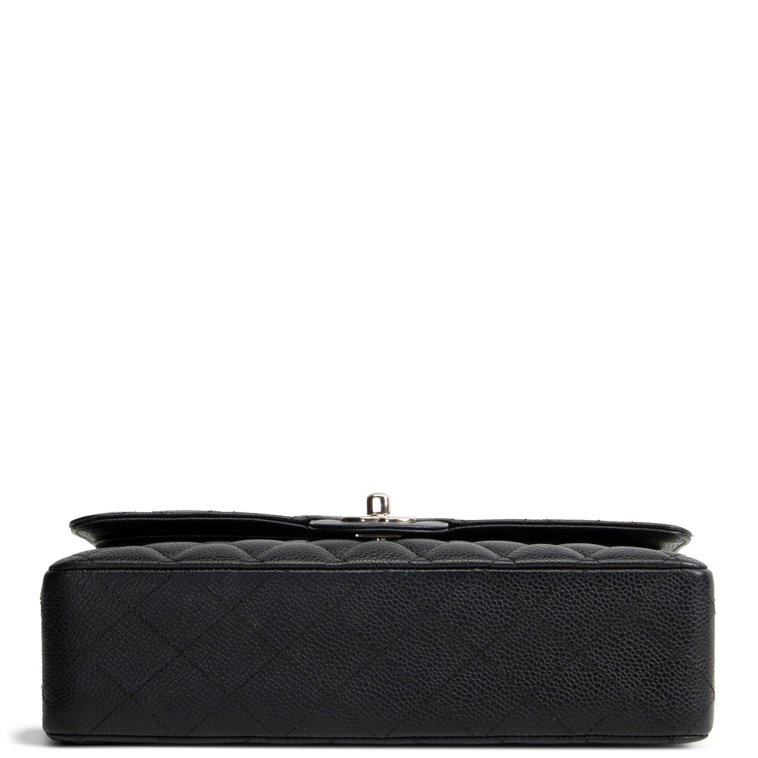 CHANEL Caviar Medium Double Flap Bag - Black