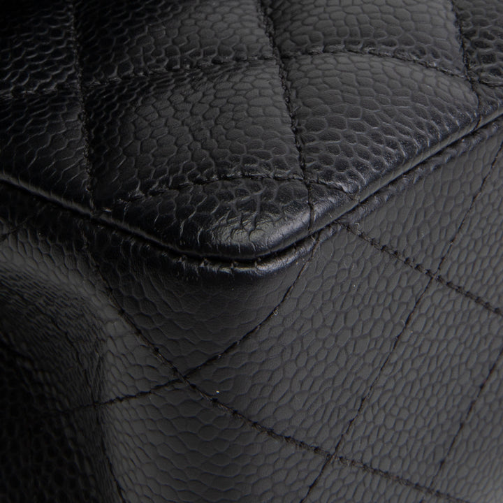 CHANEL Caviar Medium Double Flap Bag - Black