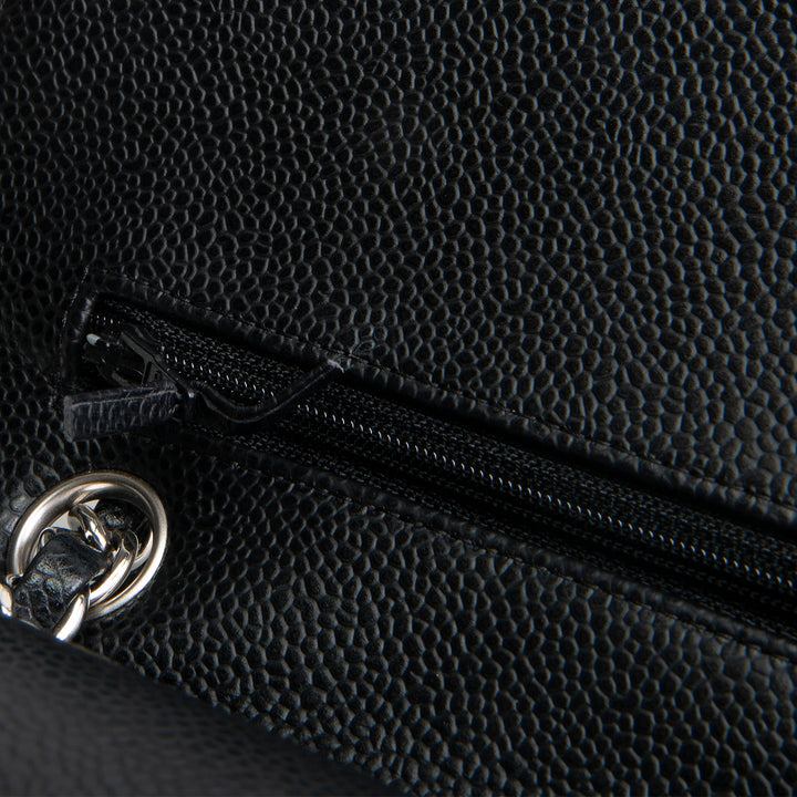 CHANEL Caviar Medium Double Flap Bag - Black