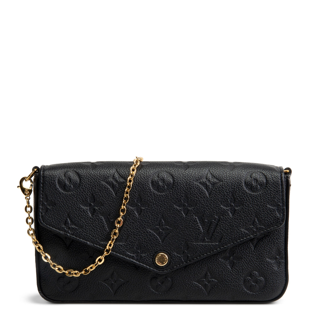 LOUIS VUITTON Monogram Empreinte Pochette Felicie - Black