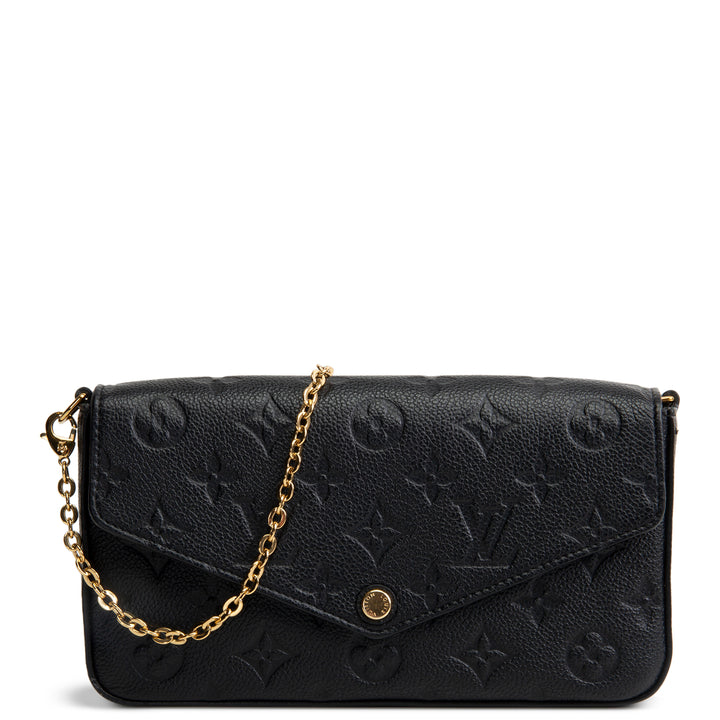 LOUIS VUITTON Monogram Empreinte Pochette Felicie - Black