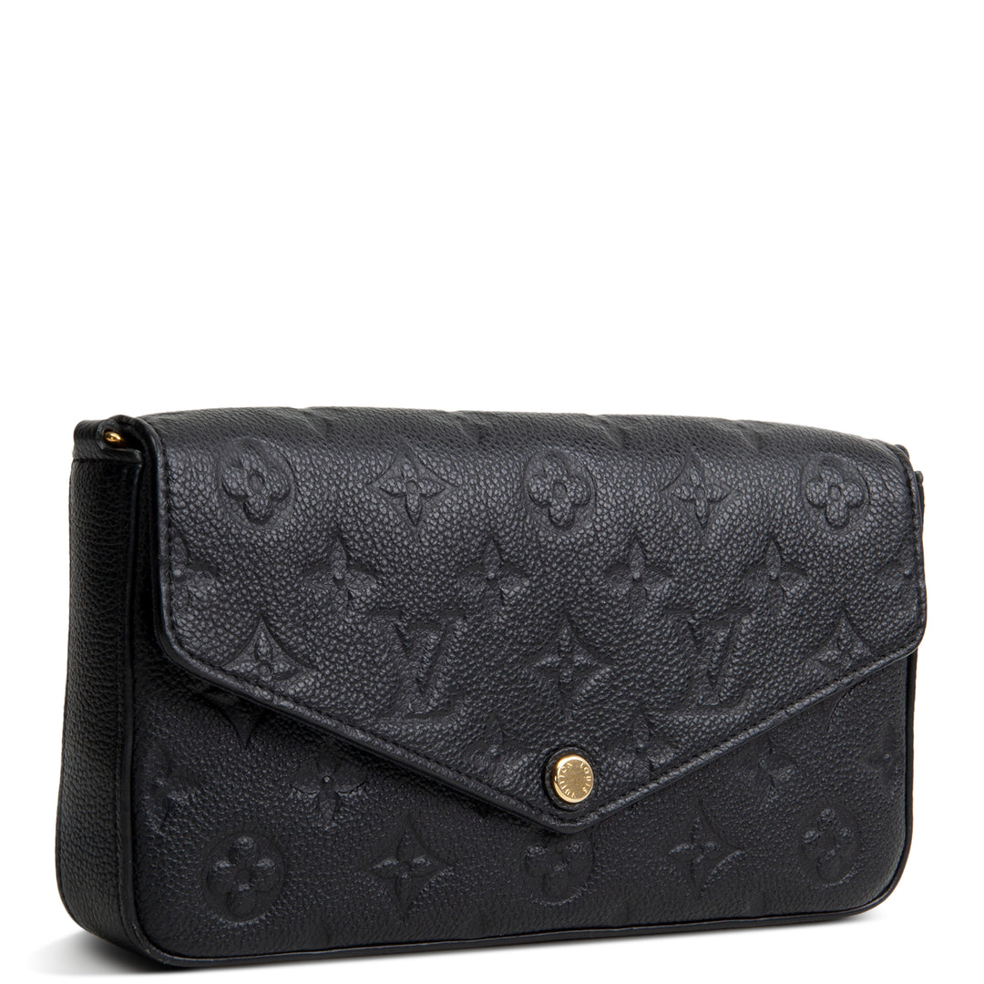 LOUIS VUITTON Monogram Empreinte Pochette Felicie - Black