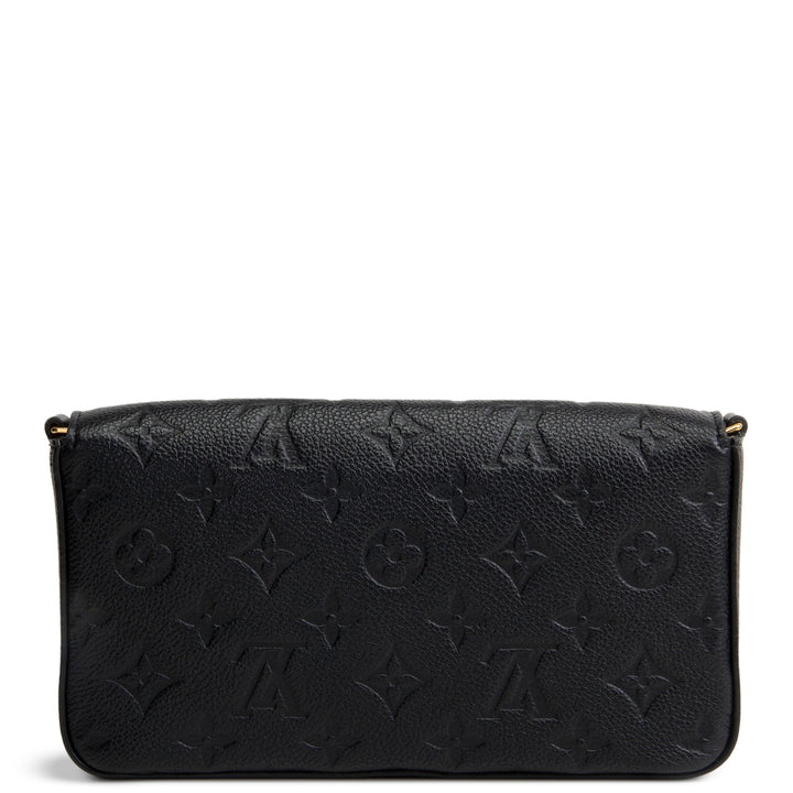 LOUIS VUITTON Monogram Empreinte Pochette Felicie - Black