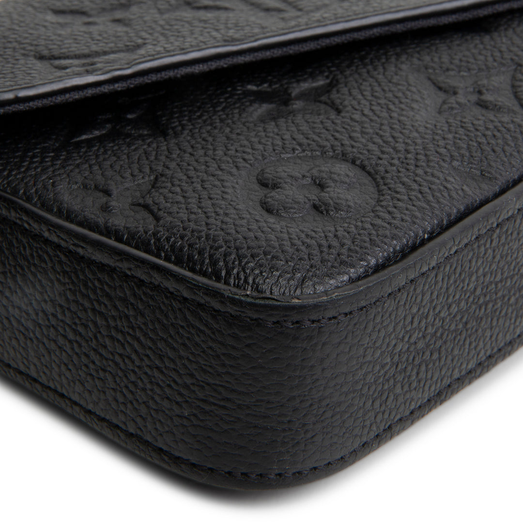 LOUIS VUITTON Monogram Empreinte Pochette Felicie - Black