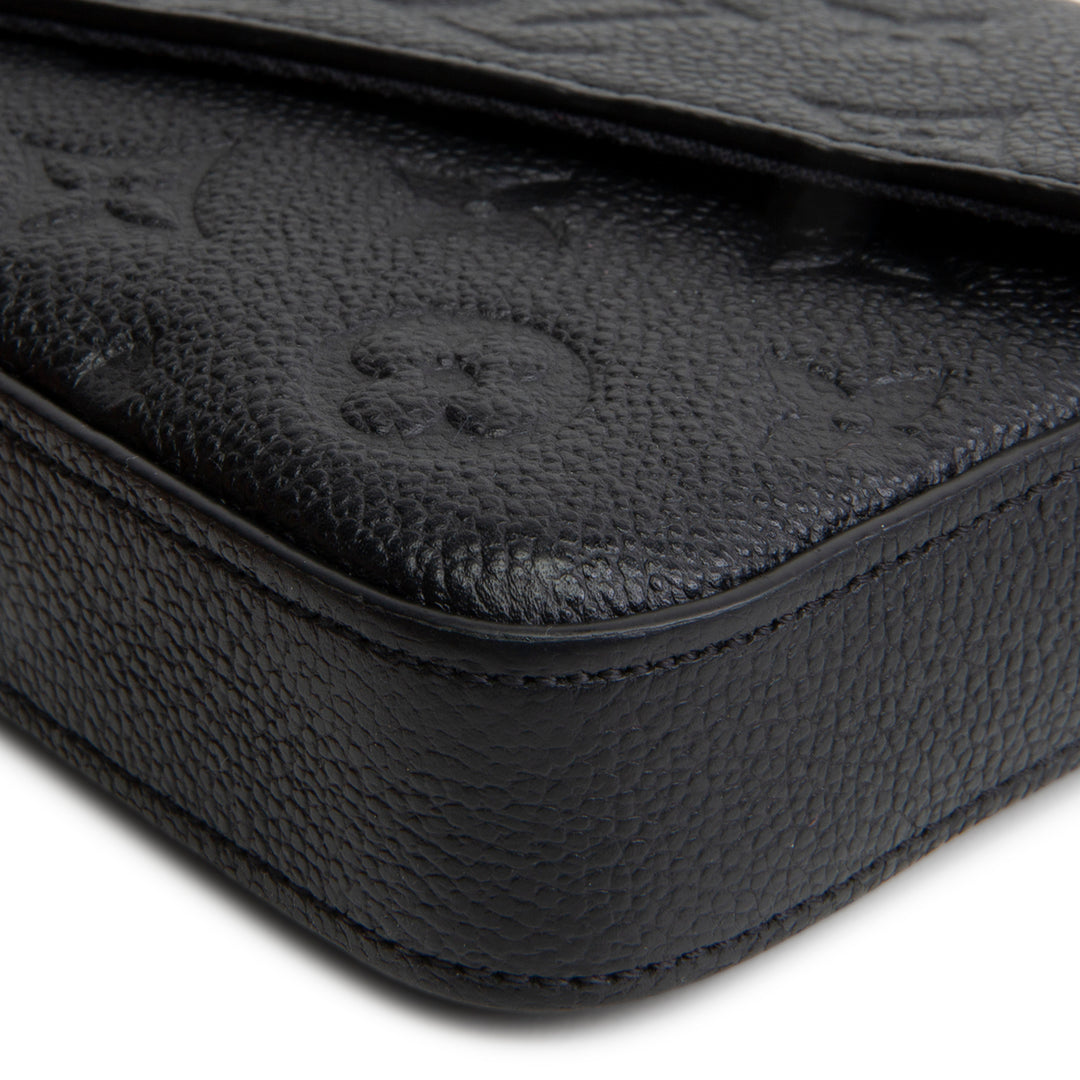 LOUIS VUITTON Monogram Empreinte Pochette Felicie - Black