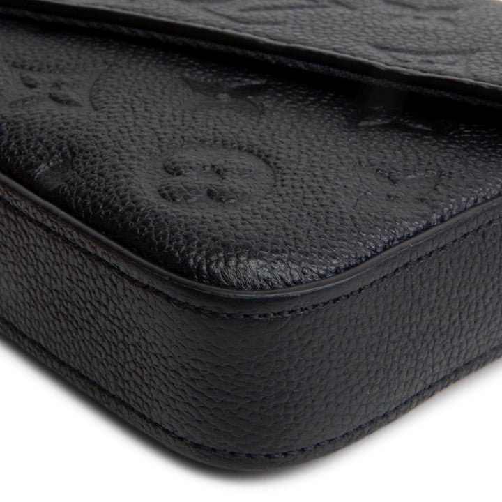 LOUIS VUITTON Monogram Empreinte Pochette Felicie - Black