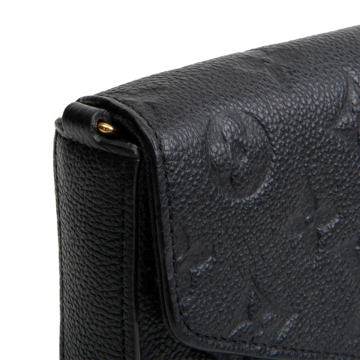 LOUIS VUITTON Monogram Empreinte Pochette Felicie - Black
