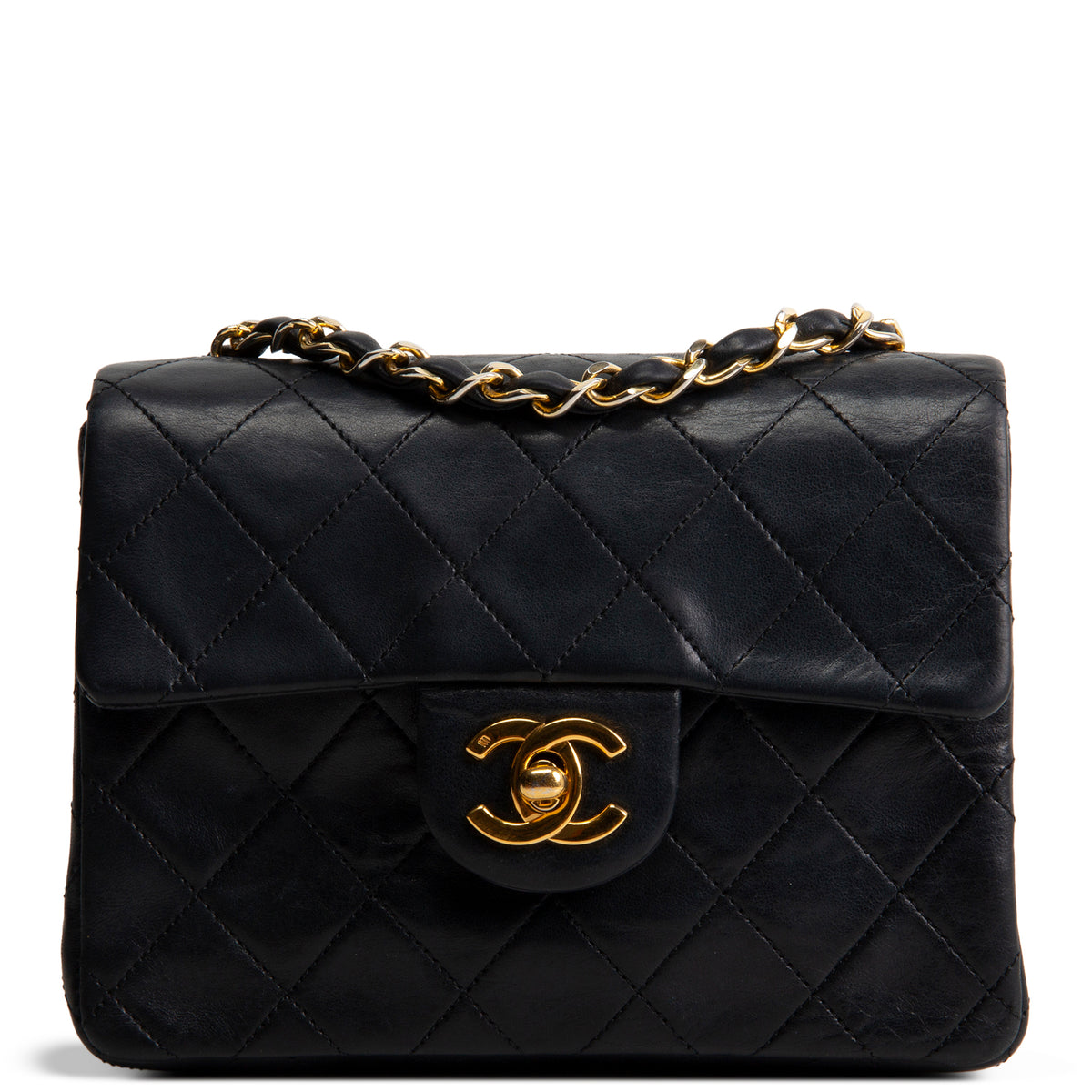 CHANEL Vintage Lambskin Mini Square Flap OUTLET FINAL SALE