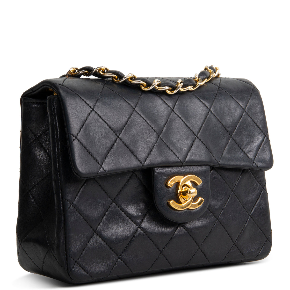 CHANEL Vintage Lambskin Mini Square Flap OUTLET FINAL SALE
