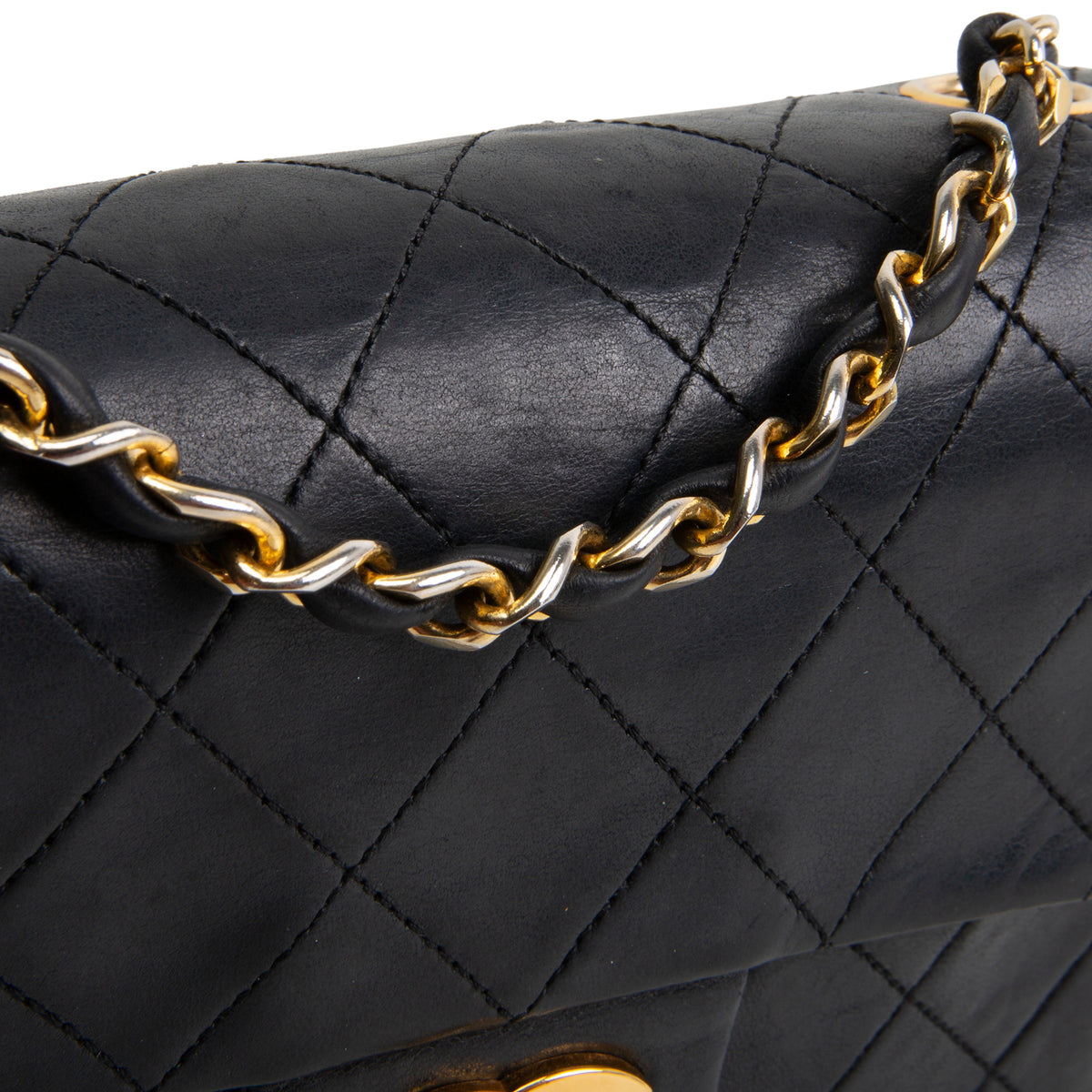 CHANEL Vintage Lambskin Mini Square Flap OUTLET FINAL SALE