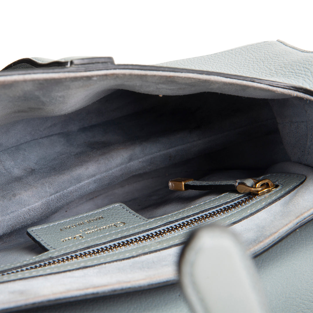 DIOR Leather Saddle Bag w/ Strap - Cloud Blue OUTLET FINAL SALE