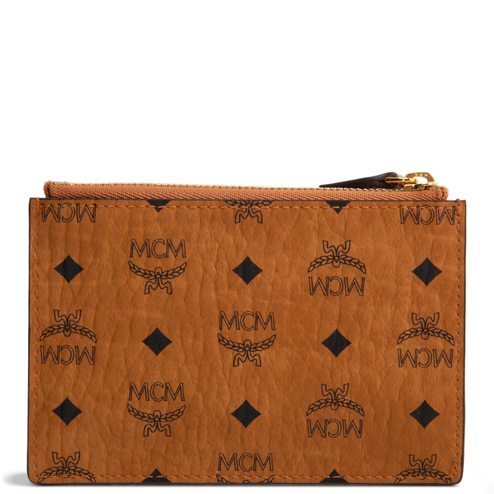 MCM Visetos Key Pouch - Cognac