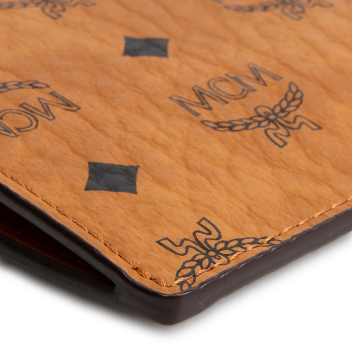 MCM Visetos Key Pouch - Cognac