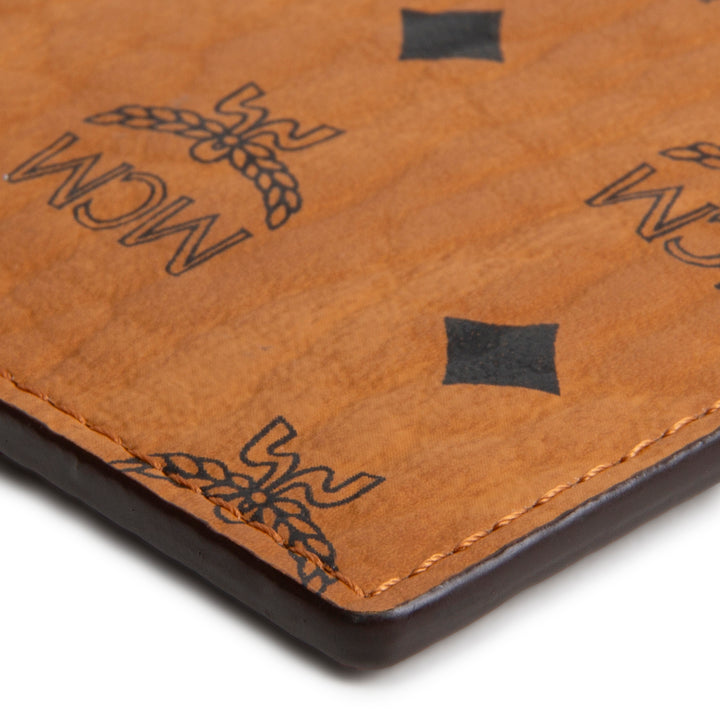 MCM Visetos Key Pouch - Cognac
