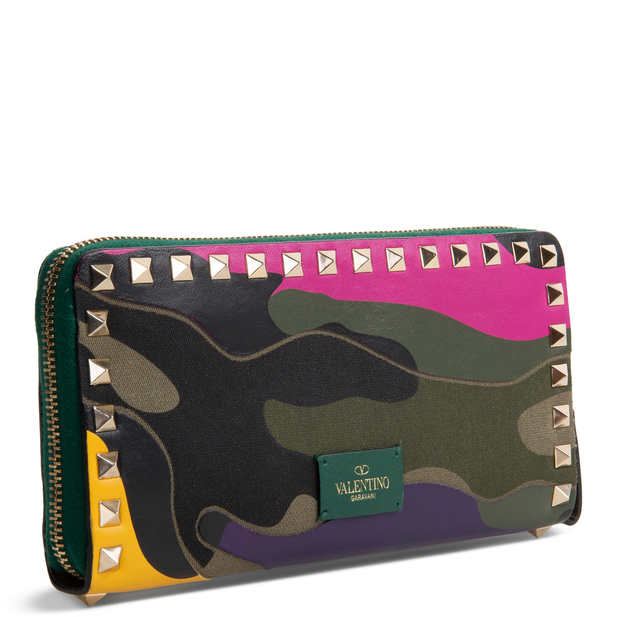 VALENTINO Camouflage Studded Wallet
