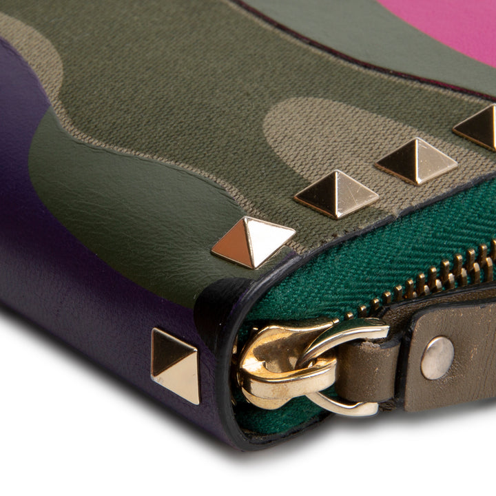 VALENTINO Camouflage Studded Wallet