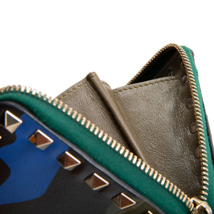 VALENTINO Camouflage Studded Wallet