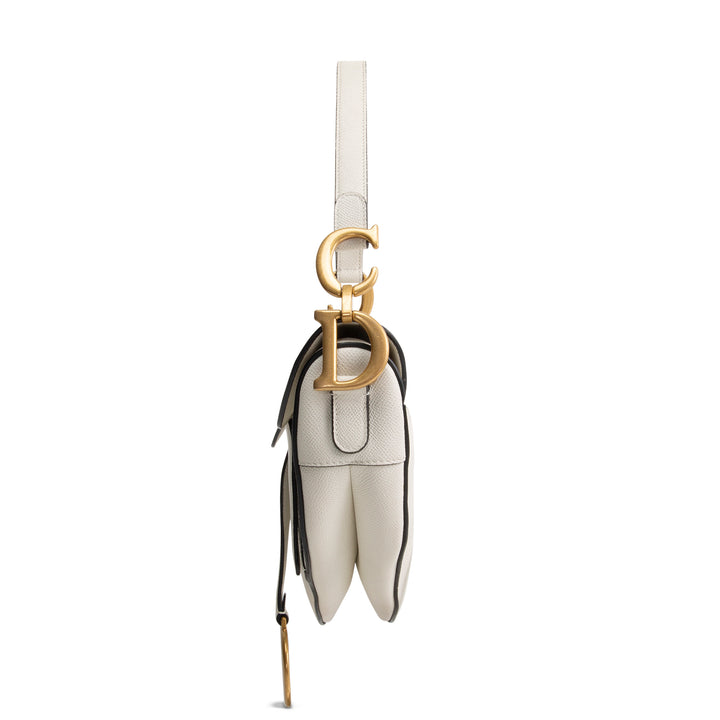 DIOR Leather Saddle Bag - White