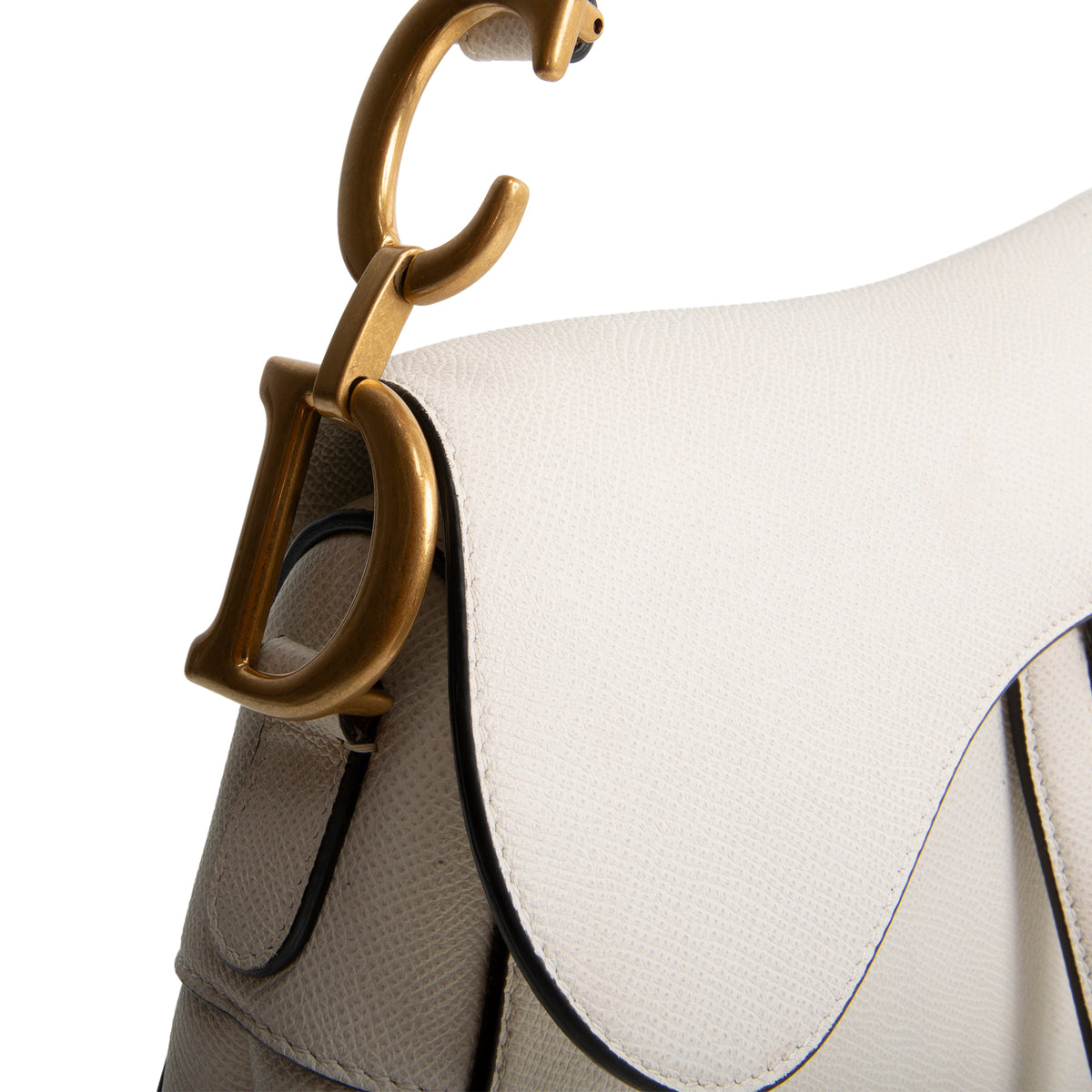DIOR Leather Saddle Bag - White