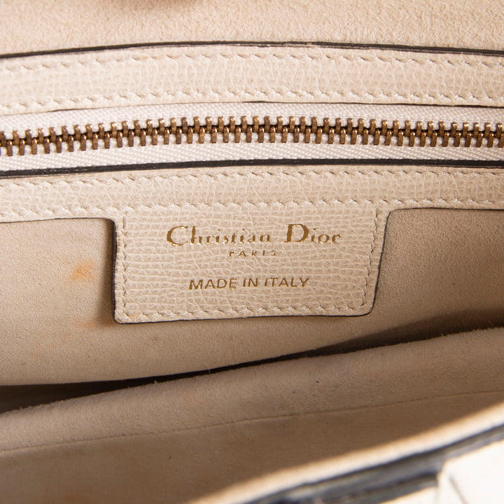 DIOR Leather Saddle Bag - White