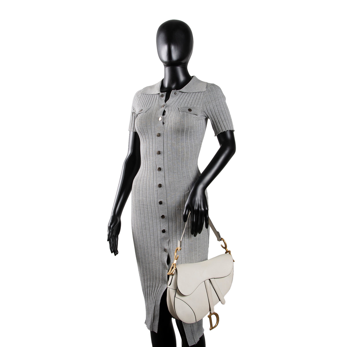 DIOR Leather Saddle Bag - White